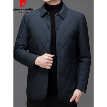 皮爾卡丹男裝中老年男士棉服外套秋冬季新款輕薄爸爸棉衣保暖棉襖