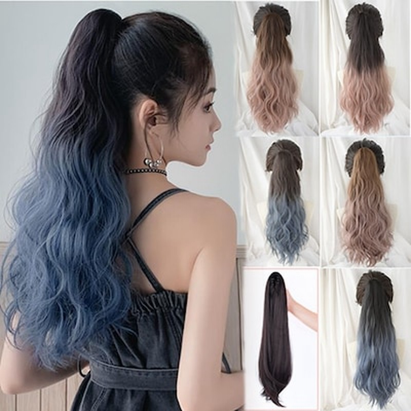 ポニーテール ウィッグ エクステ ロング 巻き髪 減齡 かわいい 耐熱 長さ50cm 4タイプ選 通販 Lineポイント最大1 0 Get Lineショッピング
