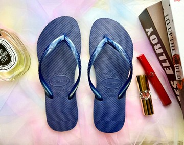 havaianas 哈瓦士 巴西人字拖 女款 Slim 深藍 涼鞋 拖鞋 夾腳拖 海灘鞋＊夏日微風＊