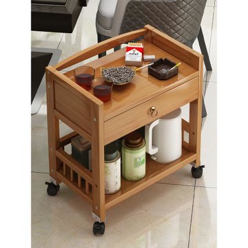 麻將桌邊幾角幾小型多功能置物架可移動小推車簡易多層中式茶水架