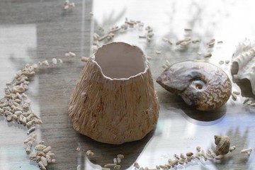 手刻藤壺造型陶瓷花器/花瓶