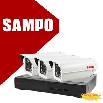 昌運監視器 SAMPO 聲寶 4路3鏡優惠組合 DR-TWEX3-4 VK-TW2C98H 2百萬紅外線攝影機 監視器