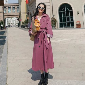 【巴黎精品】風衣外套休閒大衣-長款時尚氣質高級感輕熟風女外套a1ih16
