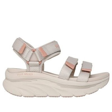 Skechers 思克威爾 D Lux Walker Sandal [119826TPE] 女 休閒涼鞋 舒適 米 粉紅