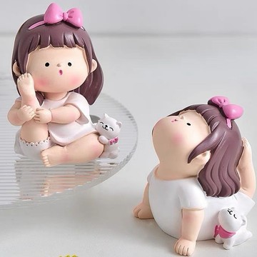 💕桃園出貨💕瑜伽少女孩擺件辦公室工位桌面裝飾品車內ins風小物件生日禮物女 💕桃園出貨💕熱選好貨