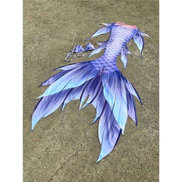 藍莓果美人魚泳衣飛羽款成人款魚尾潛水尾巴