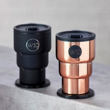 不鏽鋼折疊隨身杯二入組(兩色可選) 玫瑰金+玫瑰金