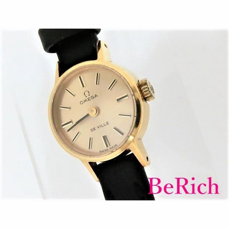OMEGA DE VILLE 手巻き時計 ゴールド ブラック