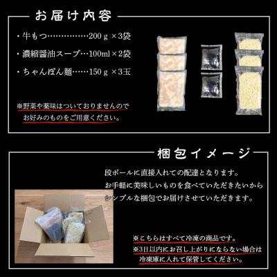 ふるさと納税 大川市 もつ鍋セット 6人前(もつ600g) 濃縮醤油スープ(大川市)