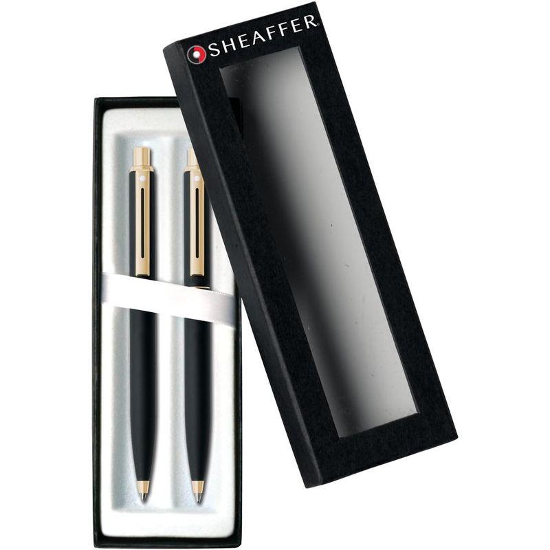 Sheaffer Sentinel Ballpoint Mechanical Pencil Set Matt Black Gold Trim シャープペン