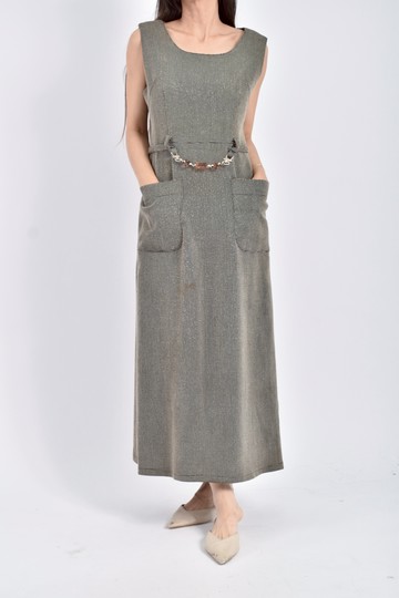 (S) piin guann無袖黑色洋裝