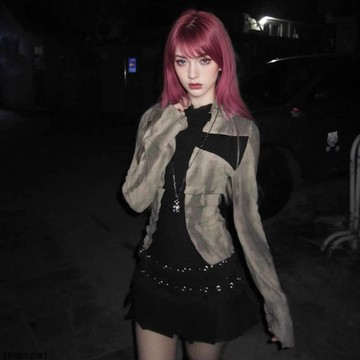 歐美十字架修身辣妹長袖t恤女裝春秋季炸街上衣復古小衆