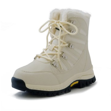 雪地漫步保暖防潑水中筒雪靴(米)＊an.an【18-1218mi】【現貨+預購】