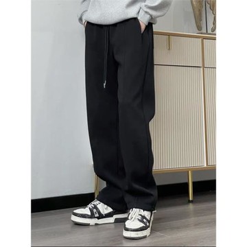 2025春秋新款褲子闊腿褲寬松日系衛褲時尚百搭簡約直筒休閑運動褲