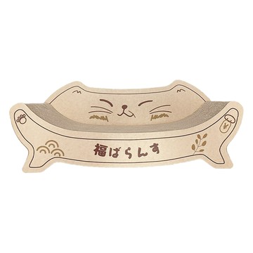 AOYi 台製福氣/元氣滿滿貓咪貴妃椅(貓躺椅 貓窩 天然植物膠 高品質瓦楞紙貓抓板 兩側防咬紙板加固)