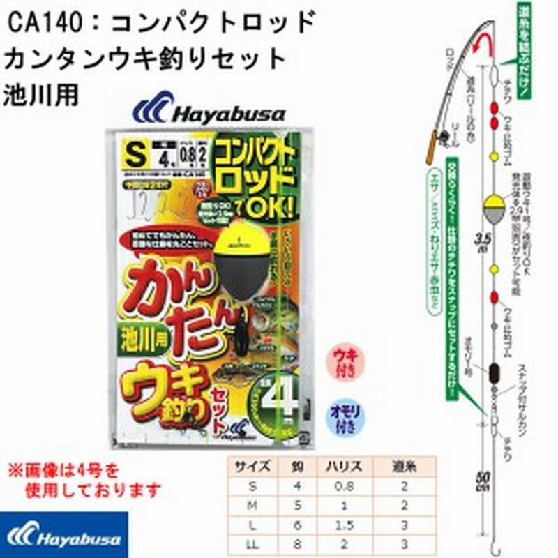 ハヤブサ かんたんウキ釣りセット 池川用 Ca140 ウキ釣り セット 通販 Lineポイント最大1 0 Get Lineショッピング