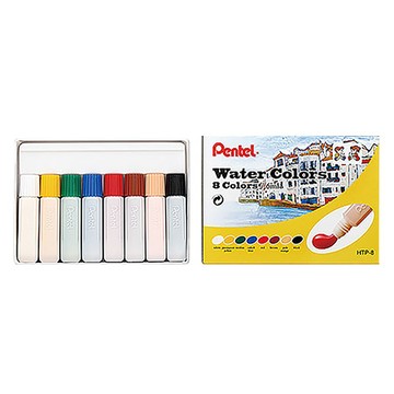 飛龍Pentel軟管不透明水彩/HTP-8/8色/盒