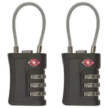 WIDE VIEW TSA旅行箱鋼繩海關密碼鎖 2入 - TSA716  1組