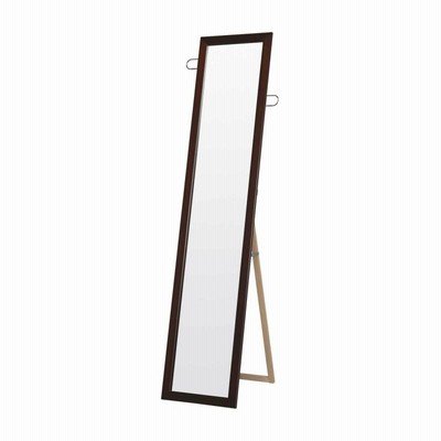 ◇9/25(月)0:00〜23:59 全商品15％OFFクーポン配布中◇フック付スタンドミラー ブラウン