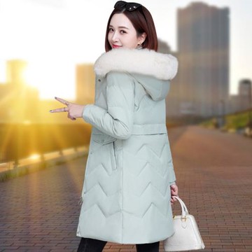 白鴨絨羽絨服女士中長款2025年新款冬季時尚洋氣中年媽媽爆款外套