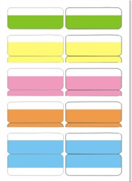 五彩分類索引片LD-710/40片42*16mm