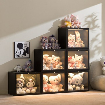 【含稅/免運】 盲盒收納展示架大容量階梯式亞克力泡泡瑪特展示盒防塵手辦展示柜