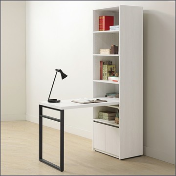 2尺伸縮L書櫃桌鐵腳組 置物櫃 收納櫃 層櫃 空櫃 隔間櫃 抽屜櫃 玄關櫃【163A54005】Leader傢居館163-L759+L760+L765腳