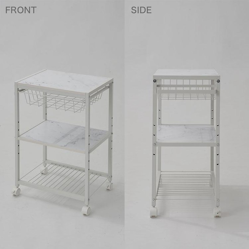 ロートアイアン　ワゴン　ホワイト ロートアイアン ワゴン ホワイト 白（ホワイト）のワゴン・アイランド