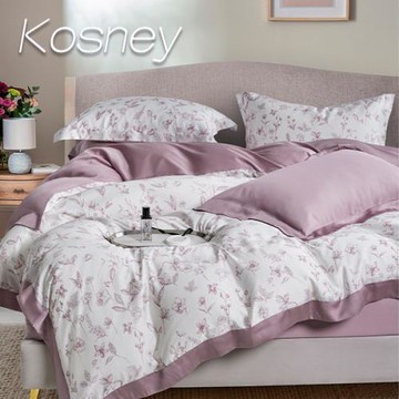 KOSNEY   艾琳粉 雙人60支天絲床包枕套組