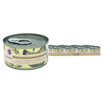 astkatta 冰島 低脂無穀健康鮮燉貓罐頭  鮪魚嫩雞白蟹三寶  80g  24罐