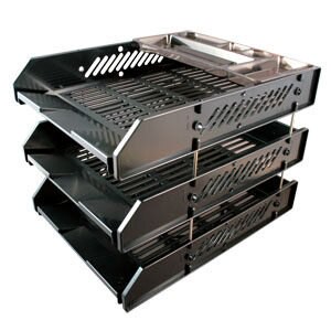 DR-423三層鐵支附筆盤公文架(附筆盤)