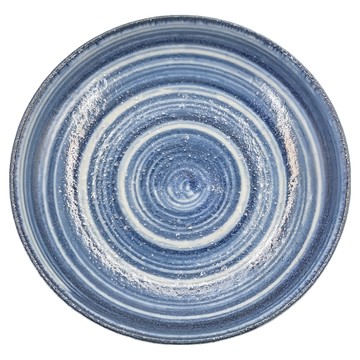 佐和陶瓷 11.5皿 陶瓷盤 日本產  藍釉刷毛  1個