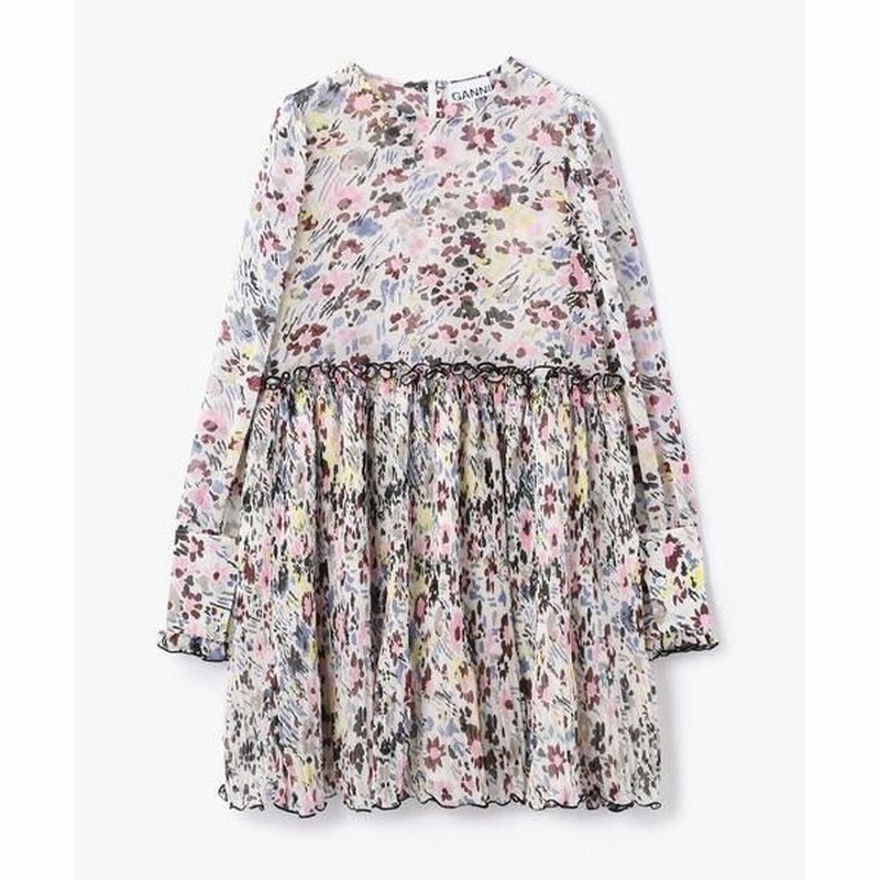 Tomorrowland トゥモローランド Ganni フラワープリントプリーツミニワンピース 通販 Lineポイント最大0 5 Get Lineショッピング