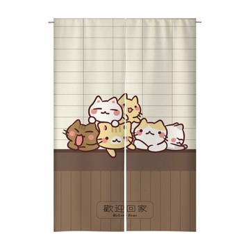 【客製化門簾】【贈桿發票】窗簾訂製 門簾招財 兩片式門簾 櫃子遮擋簾 廁所長門簾 加長門簾 門簾客訂 衣櫥布簾