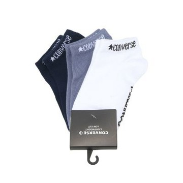 Converse 休閒童襪 Lightweight 大童 短襪 襪子 藍白黑 3雙入 CV2633009GS002