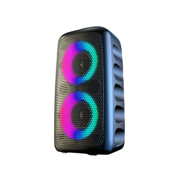 跨境爆品炫彩藍牙音箱戶外話筒麥克風K歌音響可插卡廣場舞KTV音箱【北歐家居生活】