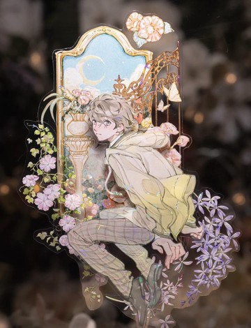 似晴天 花様男子 風に揺れる ロマン詩 PET 貝殼光 和紙膠帶