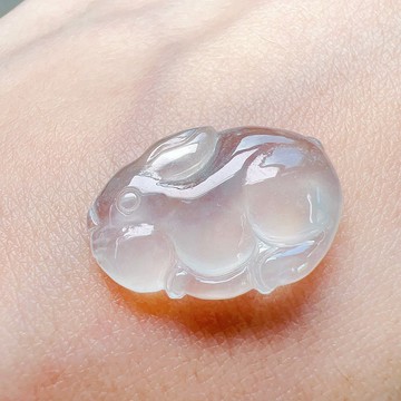冰種翡翠小兔子 | 天然緬甸A貨翡翠 | 送禮