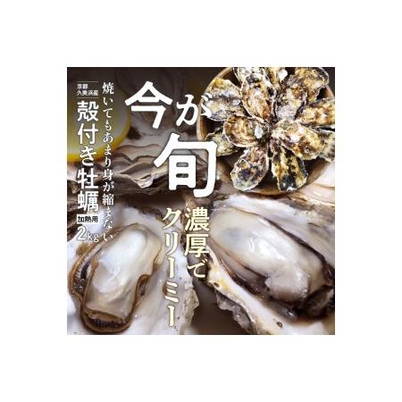 ふるさと納税 京都・久美浜産　殻付き牡蠣2kg（20個前後）牡蠣ナイフ付 京都府京丹後市