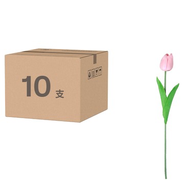 人造花 仿真鬱金香單枝 34cm 12g  糖果粉  10支