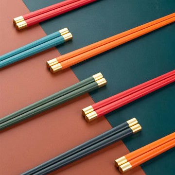 合金筷子一人一筷專人專用家用高檔耐高溫網紅彩色輕奢風家庭分餐