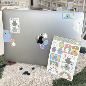 韓國文創 Chanibear 貼紙 - 復古可愛款