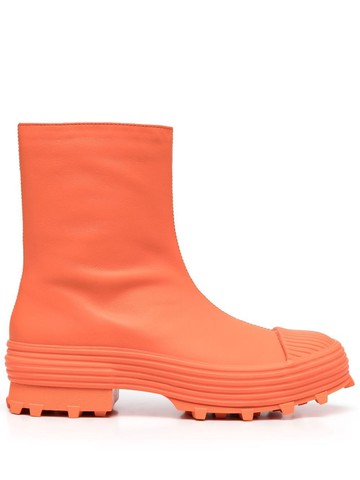 CamperLab - leather ankle-length boots - women - Rubber/Rubber/Leather/Fabric - 41 - Orange