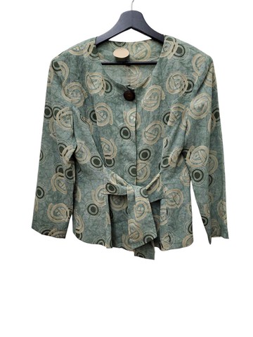 有禮貌穿搭 日本古著 圓領 莫蘭迪色 襯衫式外套 L號 近全新