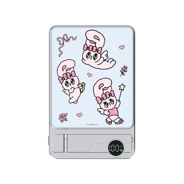【TOXOXO】艾絲樂小兔天使亂花Turbo極速輕薄磁吸行動電源