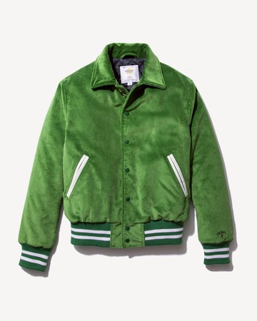 Noah Corduroy Varsity Jacket Emerald / M