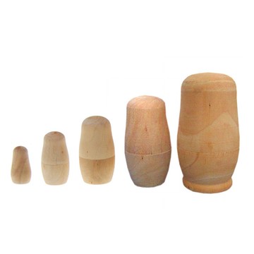 4145 木製俄羅斯套娃 DIY彩繪道具 DIY木質手工藝品 木質俄羅斯五層套娃