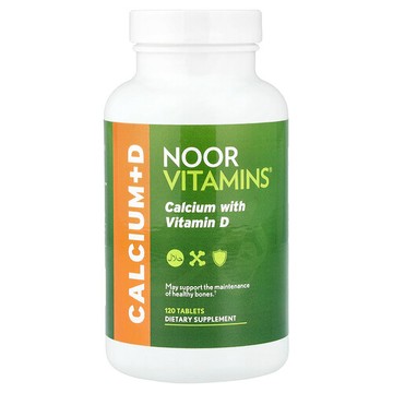 Noor Vitamins, 鈣 + 維生素 D，120 片