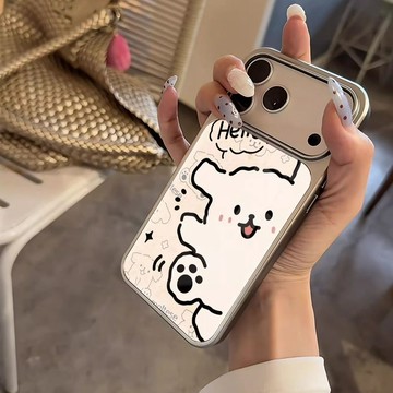 可愛小狗iphone17手機殼可愛卡通蘋果16promax小衆15防摔14小清新