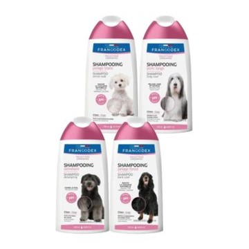 FRANCODEX法國法典- 犬用專業沐浴露 1L（亮白/高效柔順/高效逢鬆/增色系）(買二件贈送寵物玩具*1包)